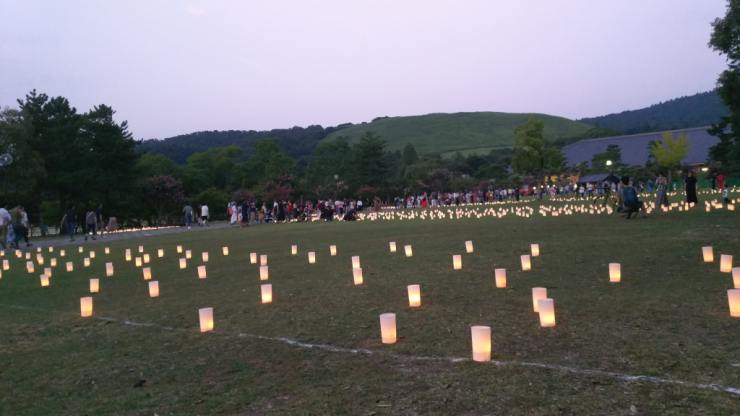 浮雲園地　なら燈花会の様子