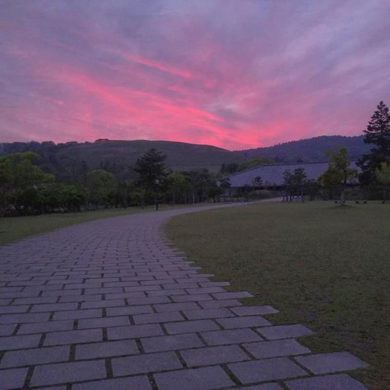 浮雲園地　朝焼けの様子