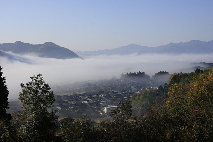 宇陀市街を眺望できる額井岳山麓・玉立橋周辺