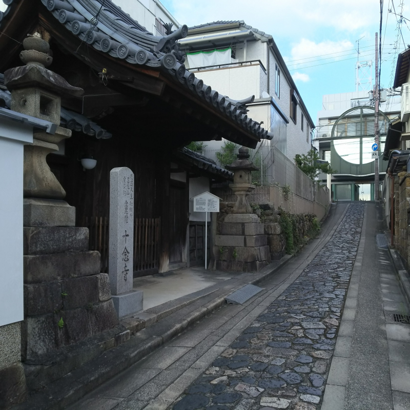 石畳が残るならまちの坂道2