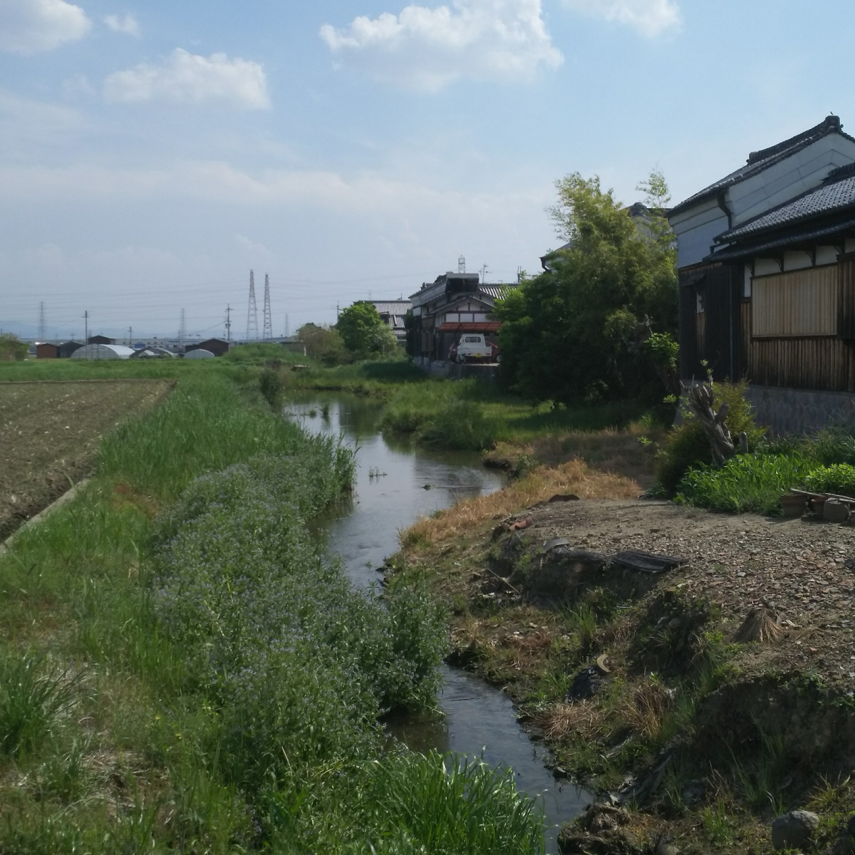 中世の地形が残る環濠集落・番条