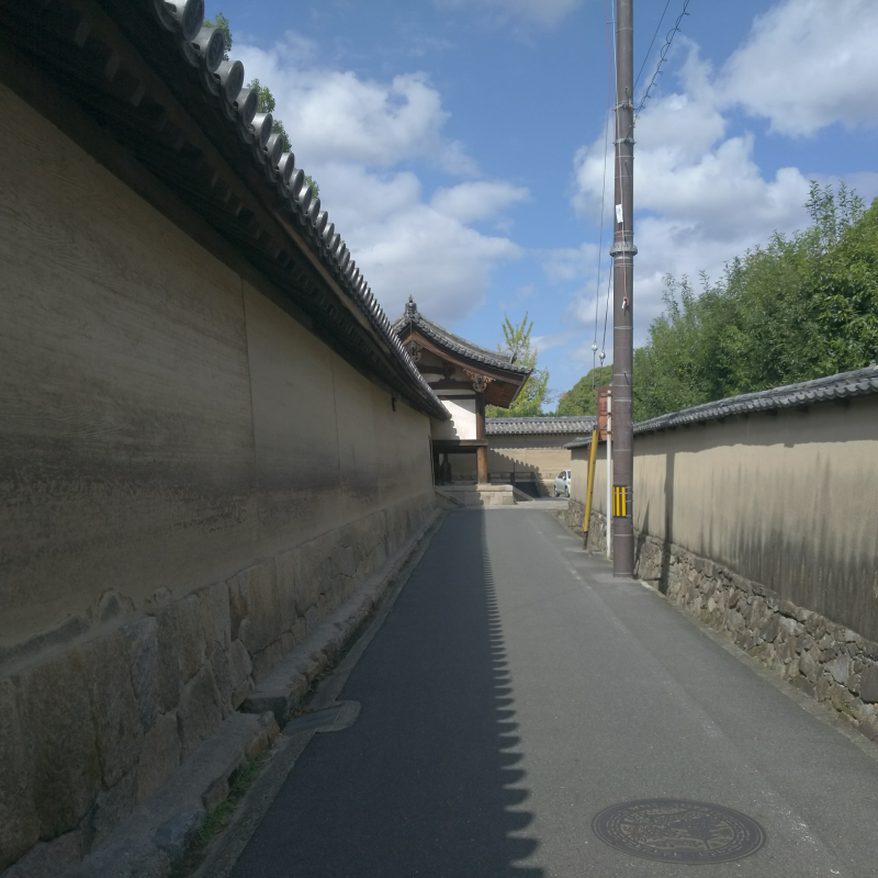 法隆寺東大門前から南に走る道2