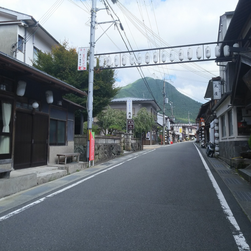 洞川温泉旅館街を眺望できる行者さん通り4