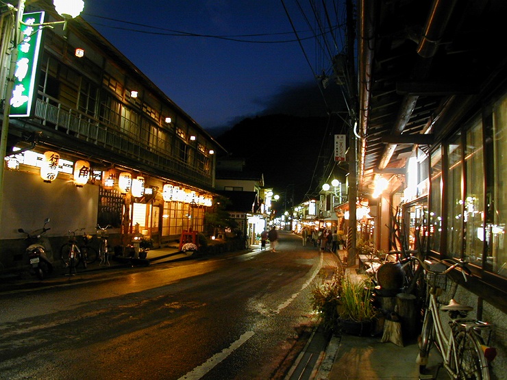 洞川温泉旅館街を眺望できる行者さん通り