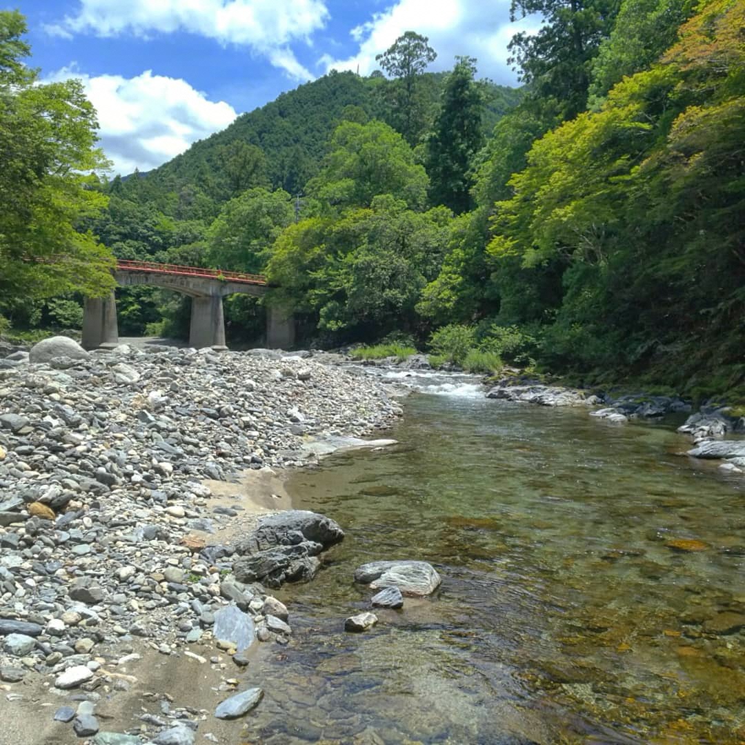 丹生川上神社(中社)社前の高見川2