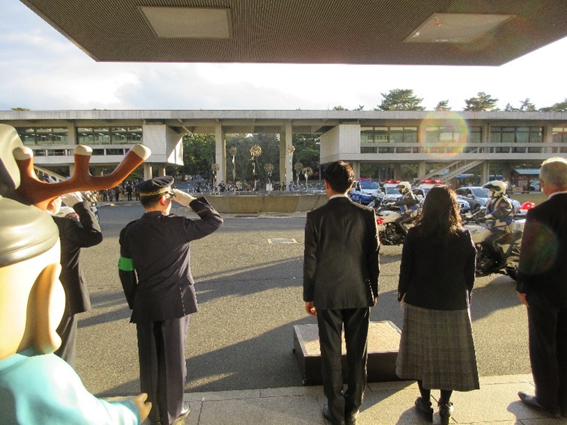 出発式に出席する山下知事2