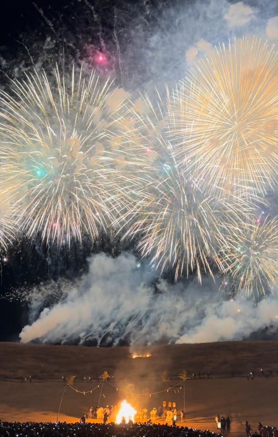 若草山焼き行事の様子