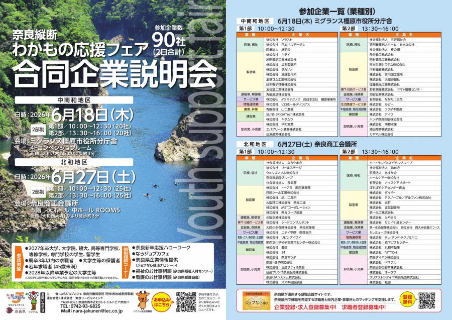 合同企業説明会チラシ