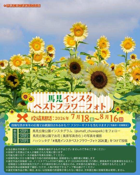馬見丘陵公園ひまわりインスタキャンペーン