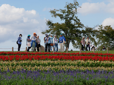 花みどりガイドツアーの様子