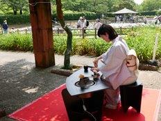 お茶席の様子