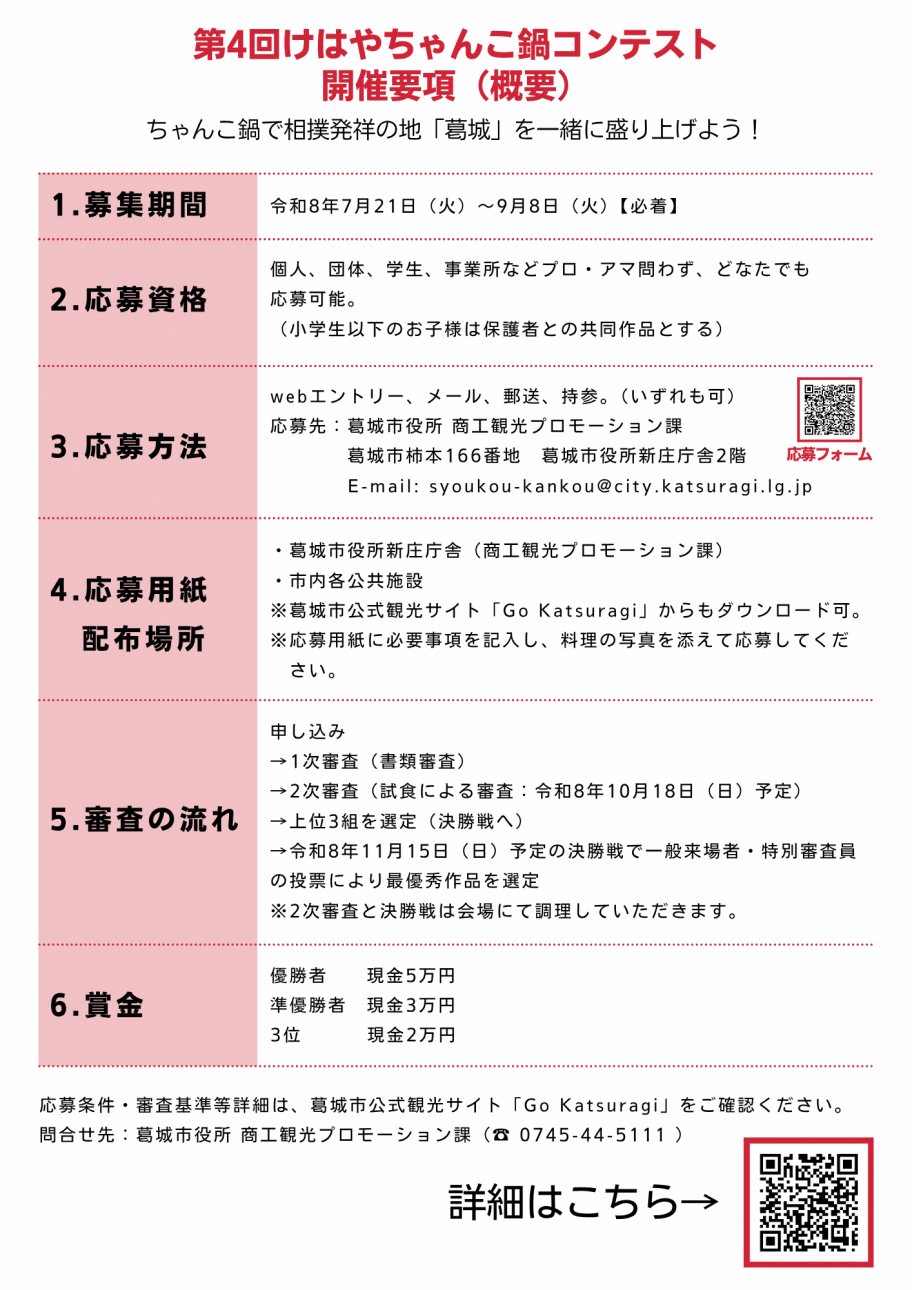 コンテストチラシ（裏）