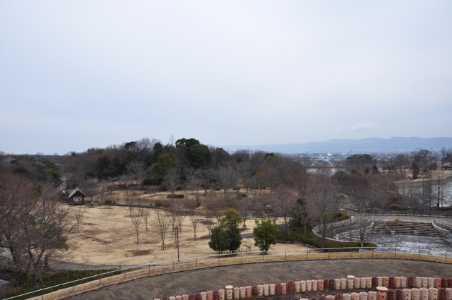 ナガレ山古墳からの園内の眺め