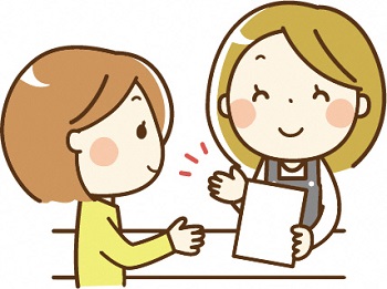 キャリアコンサルティング中のイメージイラスト