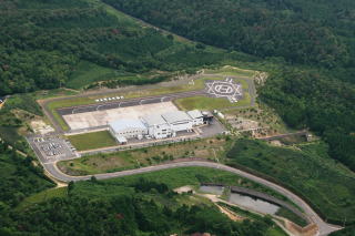 運航基地の上空からの写真