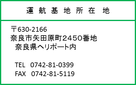 運航基地所在地