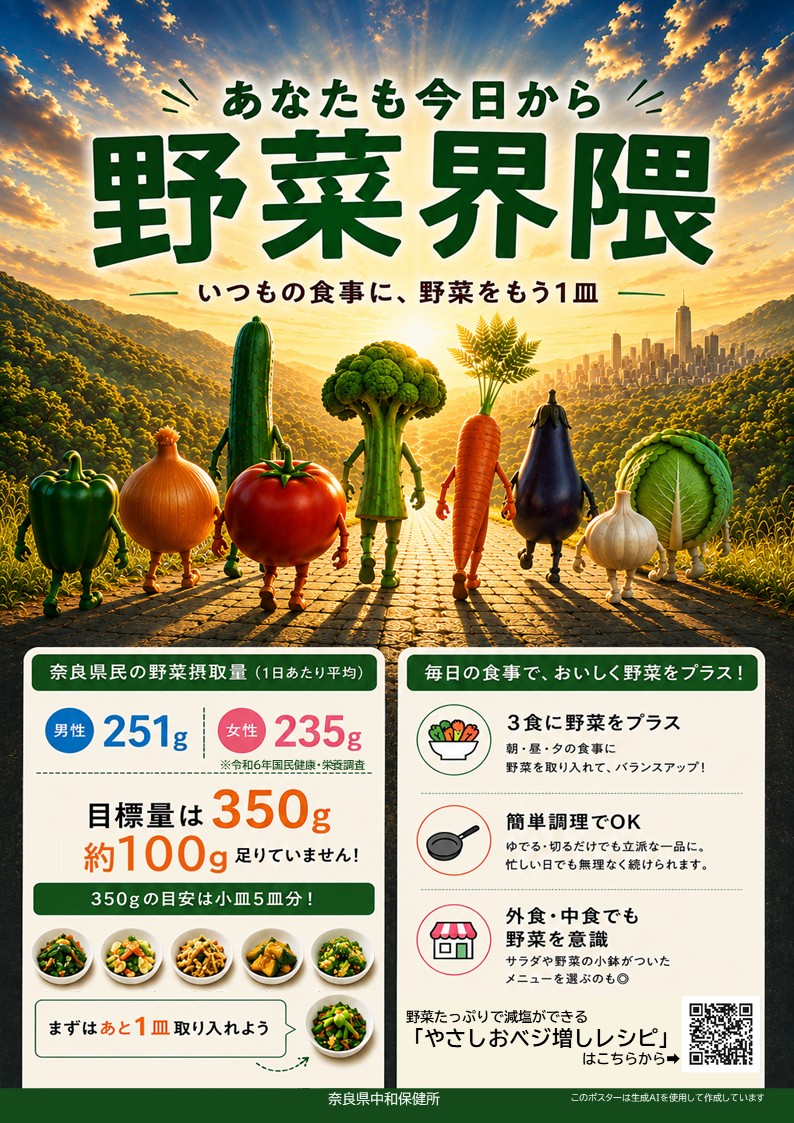 令和8年度食育ポスターあなたも今日から野菜界隈