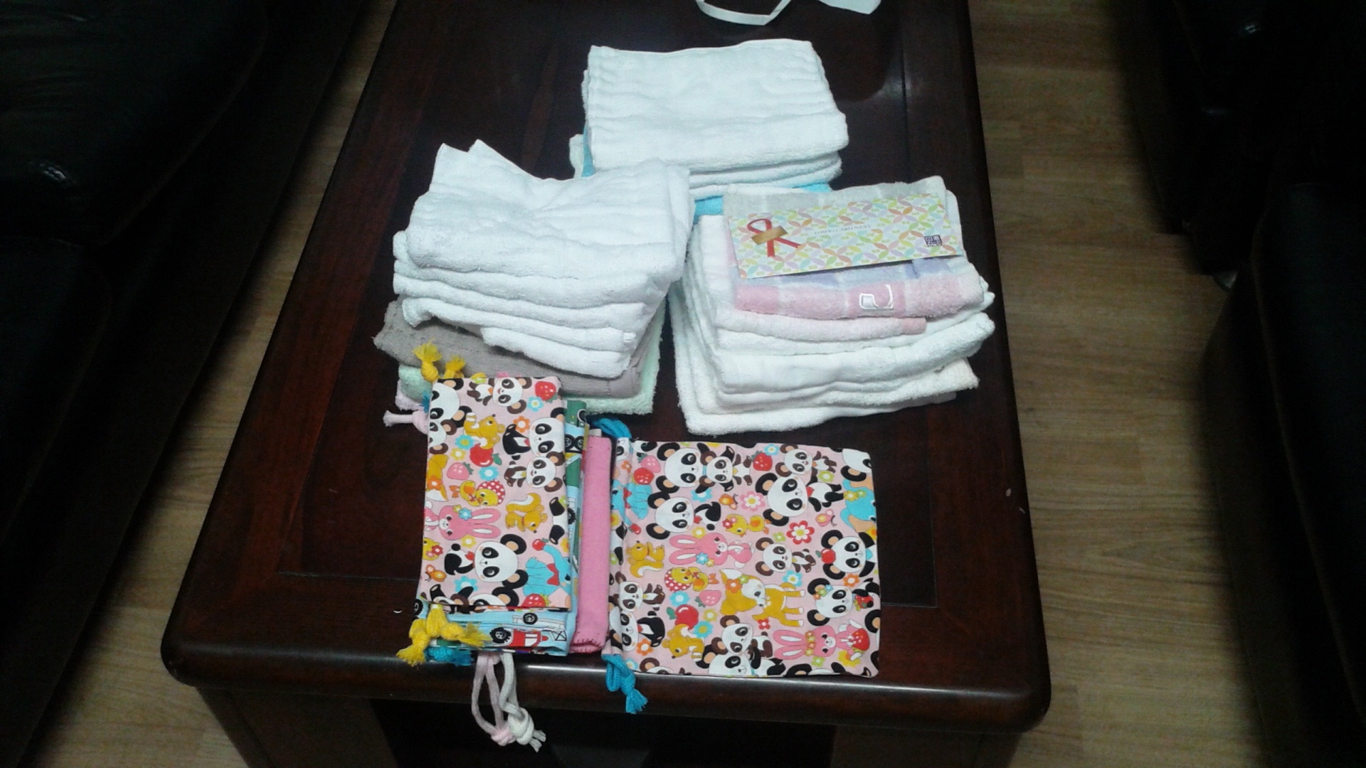 ぞうきん、コップ袋、図書カード