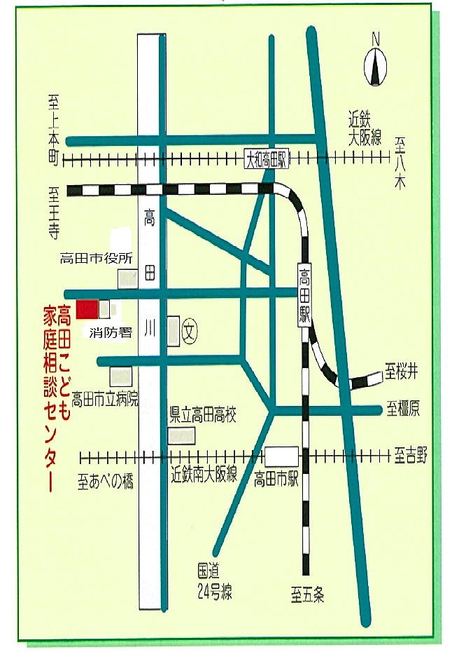 高田こども家庭相談センターへのアクセス地図