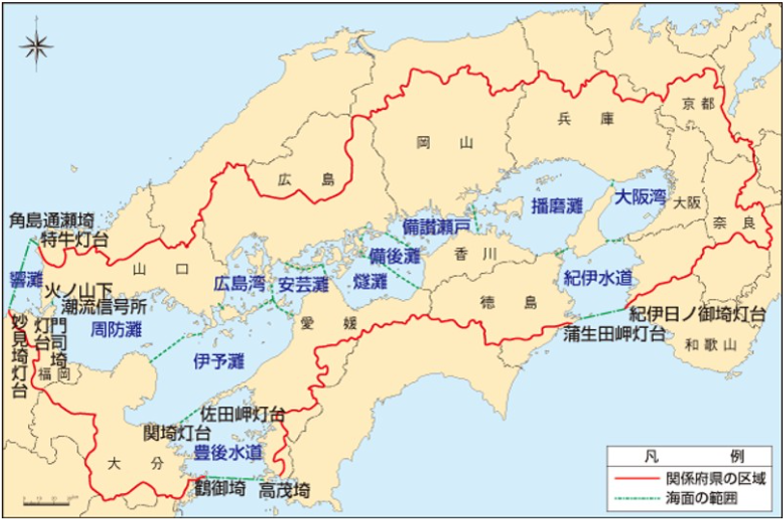 瀬戸内海周辺地図