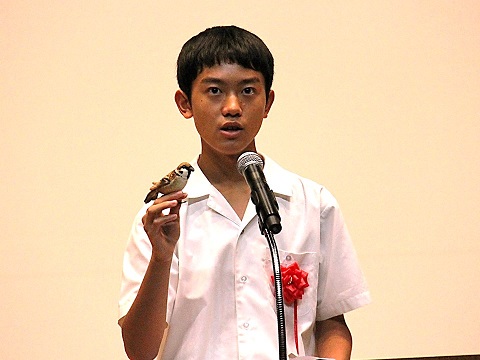最優秀賞　香芝市立香芝西中学校3年　太田さん