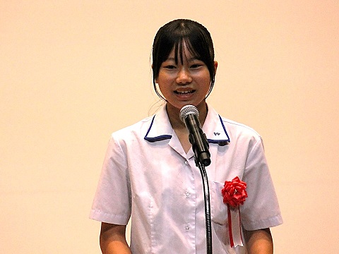 優秀賞　香芝市立香芝北中学校2年　白﨑さん