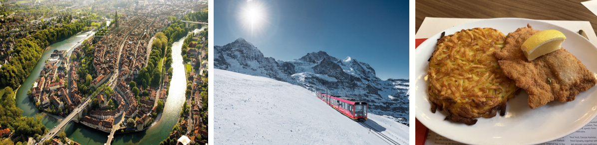 ベルン旧市街、ユングフラウヨッホの風景、ロスティ