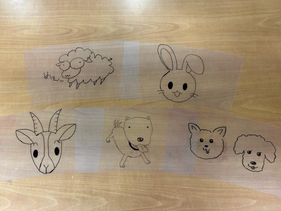 あんどんに絵を描こう写真