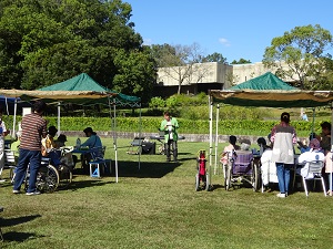 かまどでぜんざい作り