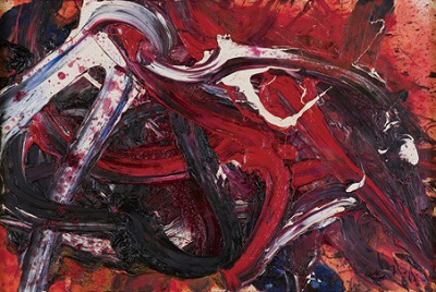 白髪一雄《作品》1961年、当館所蔵