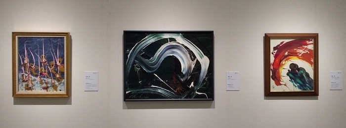 白髪一雄の展示作品