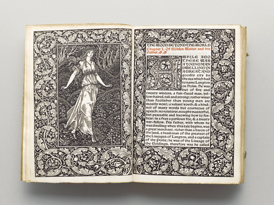 ウィリアムモリス著『世界のかなたの森』ケルムスコット・プレス版　1894年　Photo © Brain Trust Inc.