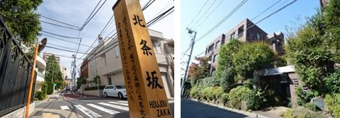 左:港区麻布の町並み、右:世田谷区成城の町並み