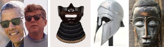 サングラス、西洋の仮面などの画像