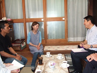 受入農家巡回訪問の様子1