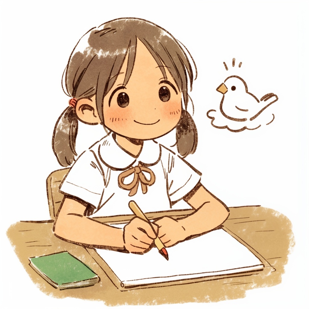 少女のイラスト