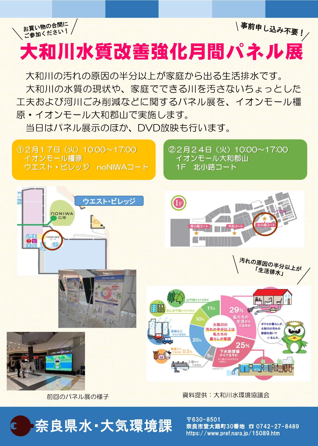 大和川水質改善強化月間パネル展