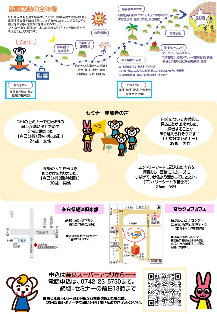 ならジョブカフェセミナーチラシ2