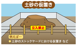 土砂の仮置き