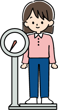 体重測定のイラスト