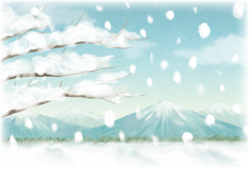 雪景色の絵