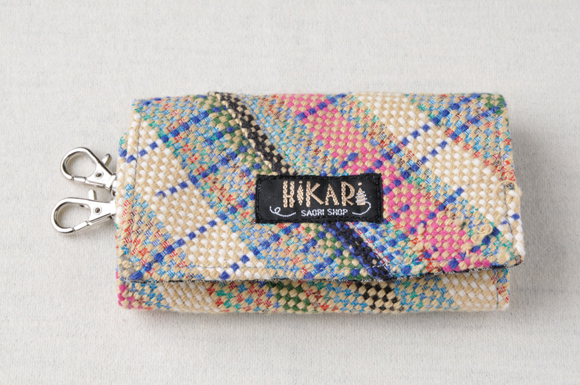 456_さをり織り-キーケース_1