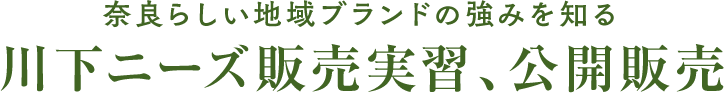 川下ニーズ販売実習、公開販売