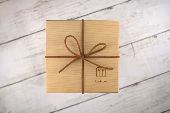 奈良の木 プロダクト 桧のお弁当箱　- Square lunch box -（S～LLサイズ）