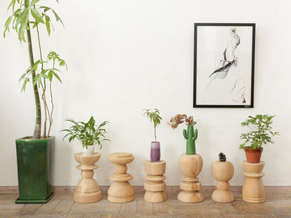 奈良の木 プロダクト 吉野杉のろくろスツール